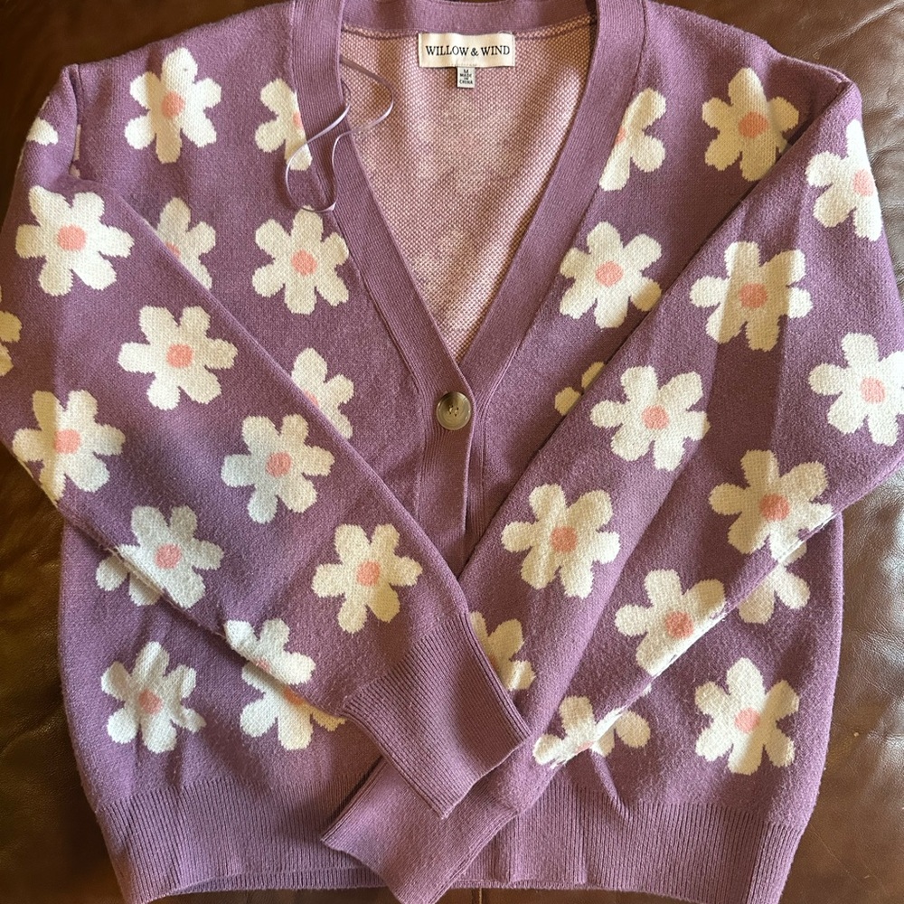 Willow Purple Floral Cardigan